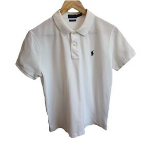 Polo Ralph Lauren Womens Classic White Polo Pony Shirt Large